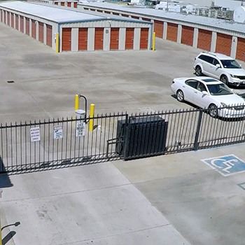 automatic gate entrance to storage facility
